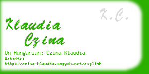 klaudia czina business card